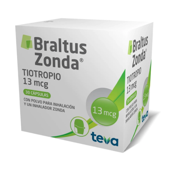 Imagen de BRALTUS 13 MCG ZONDA POLVO PARA INHALACION 30 CAPS. (TIOTROPIO BROMURO)