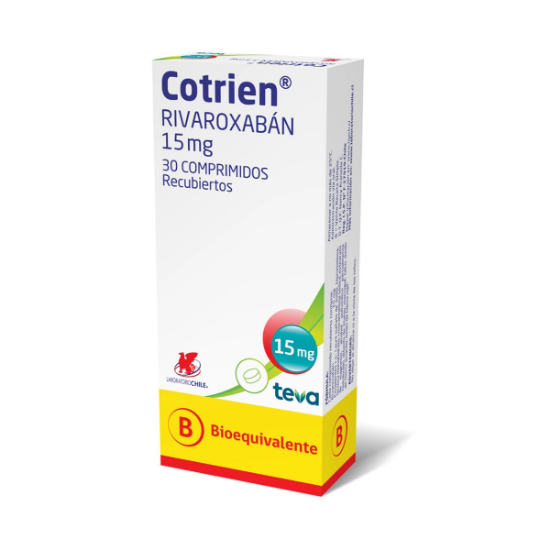 Imagen de COTRIEN 15 MG 30 COMPRIMIDOS RECUBIERTOS (RIVAROXABAN)