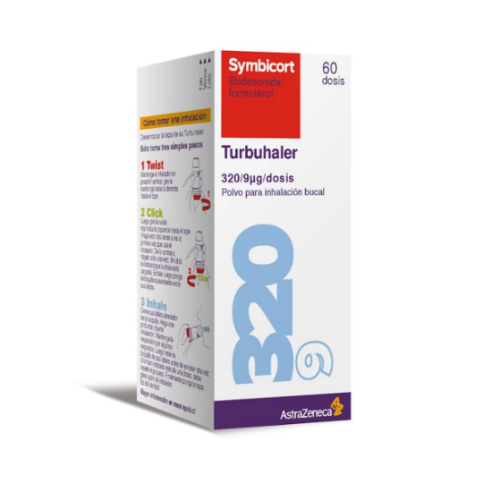 Imagen de SYMBICORT IHP 320/9MCG TBH 1X60D CL (BUDESONIDA/FORMOTEROL )