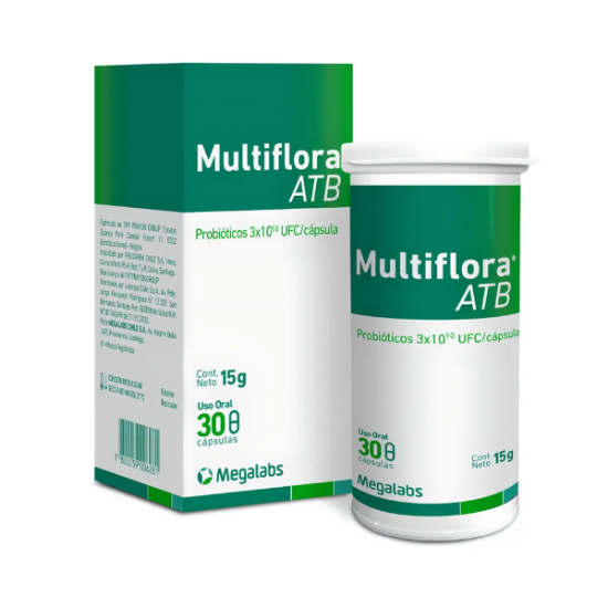 Imagen de MULTIFLORA ATB 10.000.000.000 U.F.C. 30 CAPSULAS (PROBIOTICOS)