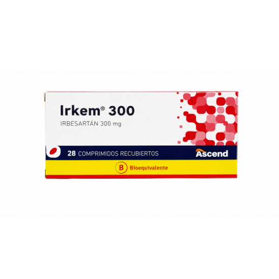 Imagen de IRKEM 300 MG X 28 COMP REC. (IRBESARTAN)