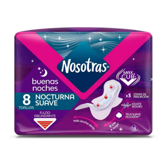 Imagen de NOSOTRAS TOALLAS BUENAS NOCHES TELA SUAVE X 8