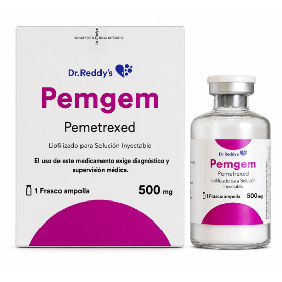 Imagen de PEMGEM LIOFILIZADO PARA SOLUCIÓN INYECTABLE 500 mg (Pemetrexed)