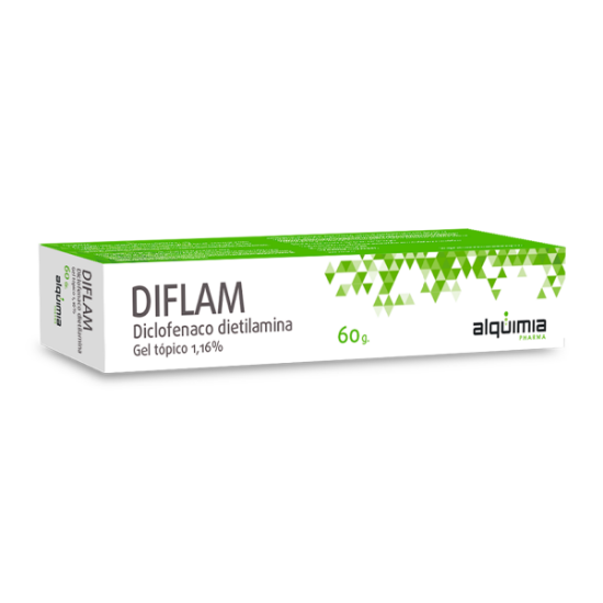 Imagen de DIFLAM DICLOFENACO DIETILAMINA GEL TOPICO 1,16% 60 G