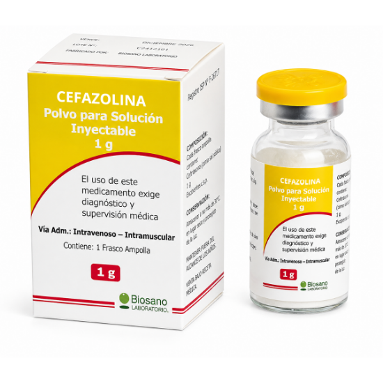 Imagen de CEFAZOLINA 1GR POLVO PARA SOL. INY. X 10 FCO.AMP.